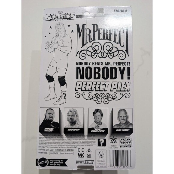 WWE WWF Mattel Mr Perfect Kurt Hennig Superstars Series 6 Walmart Unpunched - Picture 2 of 7